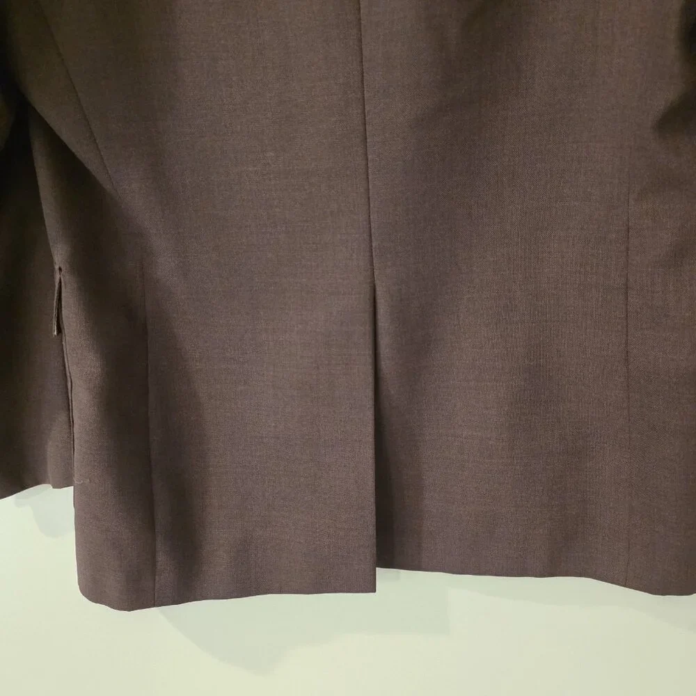 Vintage Stafford Blazer Burgundy Gold 2-Button Jacket Sport Coat‎ USA Mens 42L